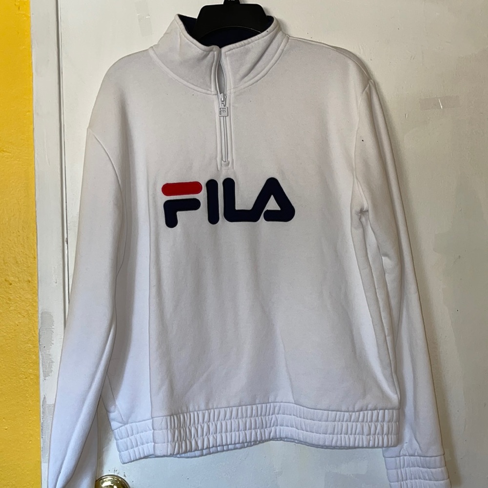 Fila white zip up